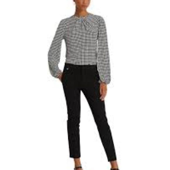 Lauren Ralph Lauren | NWT Women's Houndstooth Twist-Front Jersey Top XL - Picture 3 of 7